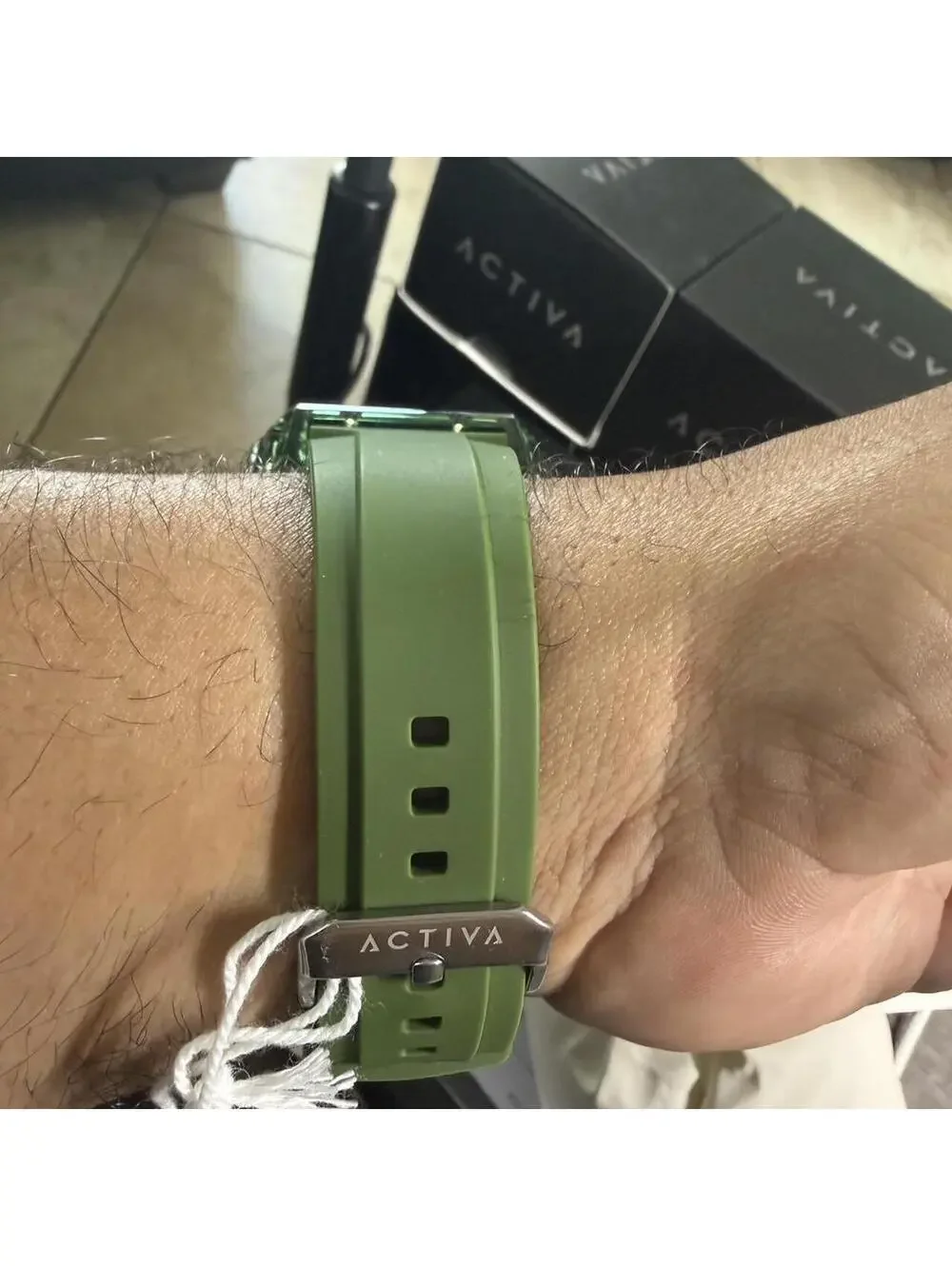 Activa Men's Watch Quartz Analog/Digital Army green/ 45mm